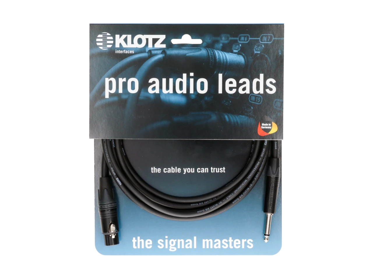 Klotz Kabel XLR-Klinke 10m PRO